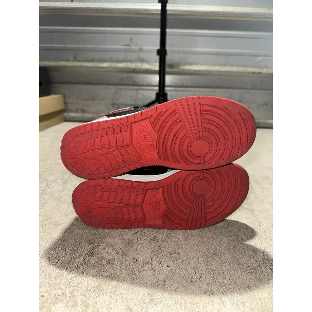 Nike Jordan 1 Low Cement Fire Red Shoes 553560-060 GS 4 /WMNS 5.5‎